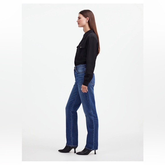 Alexa Chung for Madewell High-Rise Straight Jean in Allendale Wash NWT size 28 - Picture 5 of 15